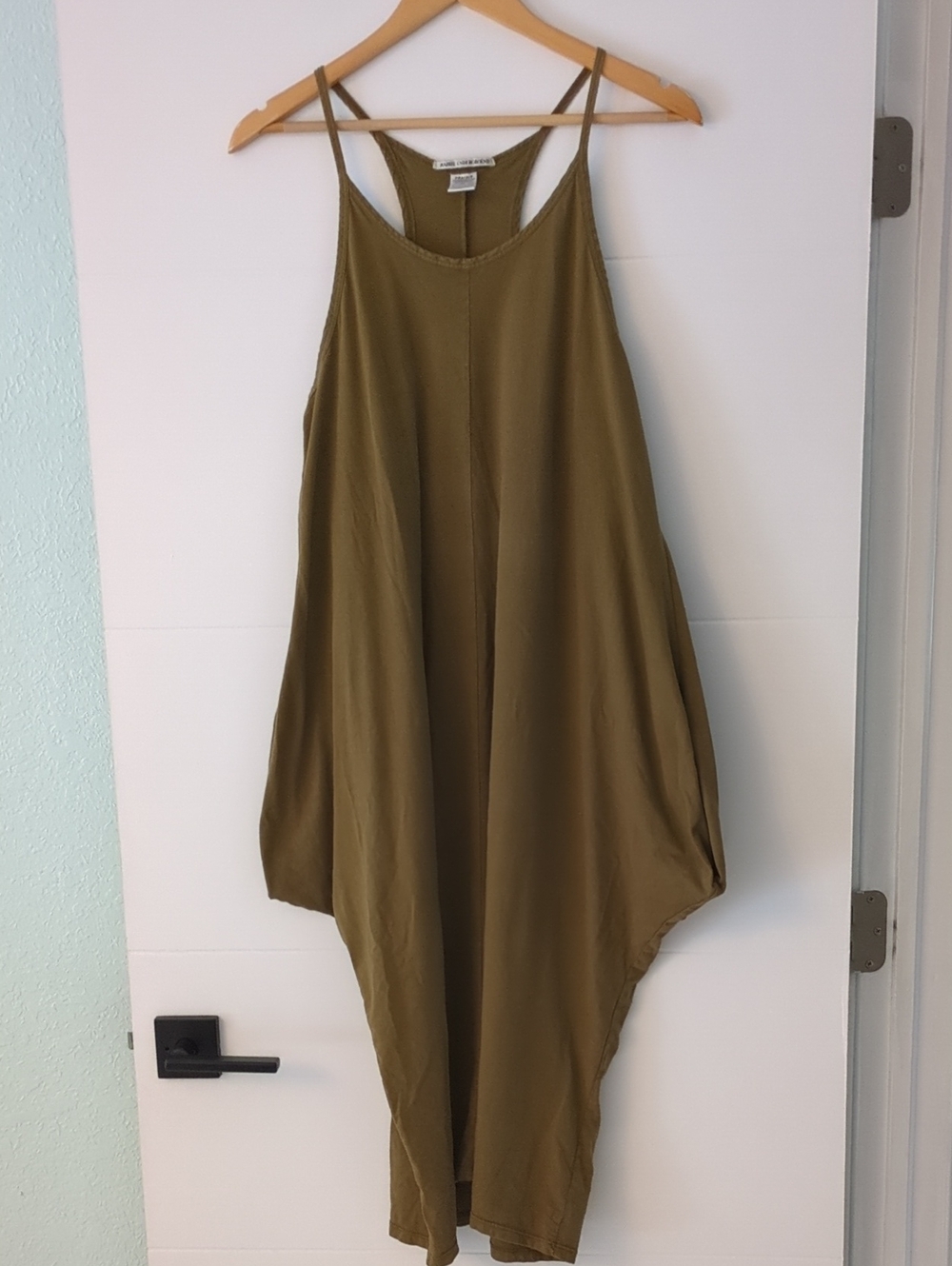Prairie Underground Olive Green Women’s Swing Slip Race Back Sun Dress Beach M/L